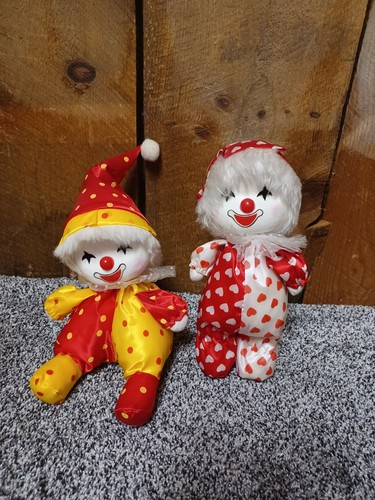 Vintage M.T. Toys Clown JAPAN (x2) Musical Moving - Creepy