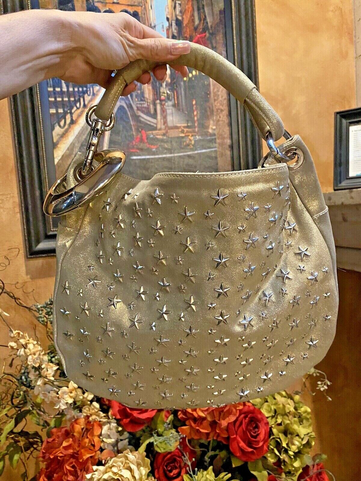 Jimmy Choo Gold Star Studded Handbag | eBay Jimmy Choo Gold Star Studded Handbag | eBay