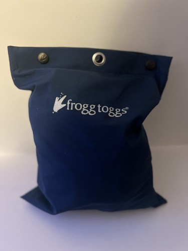 Rain Jacket Lightweight Hoodie Blue Men Sz M / L Frogg Toggs Full Zip With Bag