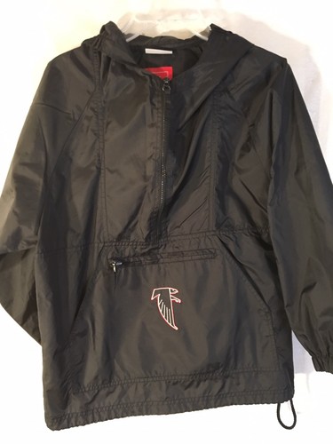 Atlanta Falcons Reebok Rain Hoodie Kids 10-12 Hoody Black Rain Coat