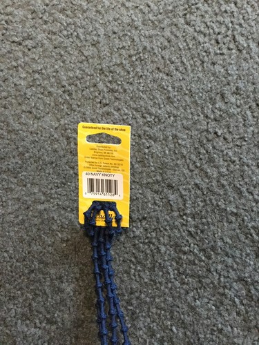 Ultimate Comfort Shoelaces Knotty Boys 40 Inches Navy -