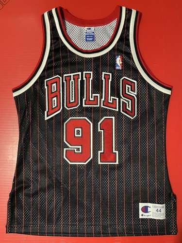 CHICAGO BULLS “DENNIS RODMAN” Game Shirt Dennis Rodman Chicago Bulls BLACK Rodman Bling Short Sleeve