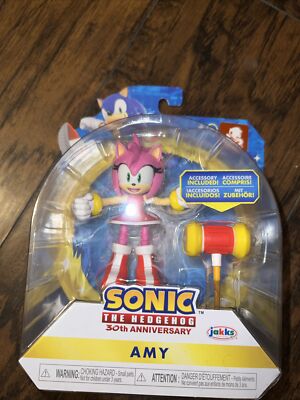 Sonic The Hedgehog Amy Action Figure 30th Anniversary 4''