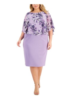 

Женское фиолетовое платье-футляр длиной до колена CONNECTED APPAREL Plus, Фиолетовый