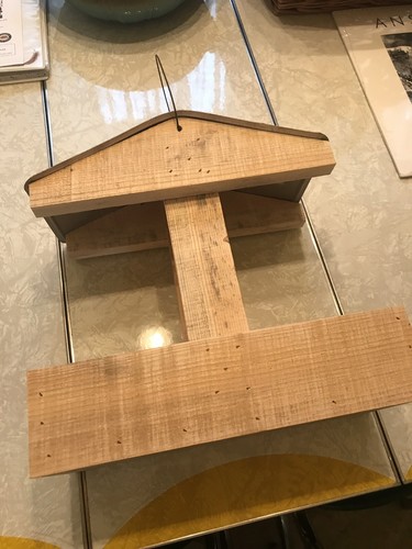 Handmade Ponderosa Pine / Used California License Plate Hanging Bird Feeder