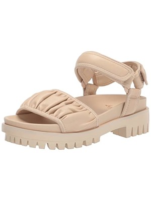 

SAM EDELMAN Женские босоножки песочно-бежевого цвета с двумя Edythe на каблуке с открытой платформой, 7 м, Бежевый, H6957L1