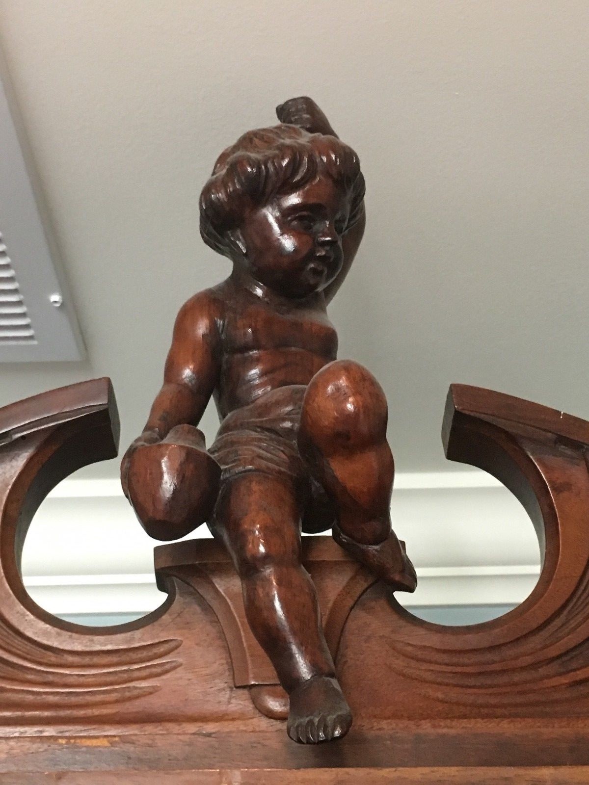 Antique Carved Bedroom Set: Bed, Dresser, Armoire, 2 Nt Tables Circa 1890