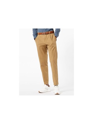 

DOCKERS Мужские бежевые брюки чинос со складками 33 талии, Бежевый, 154850011