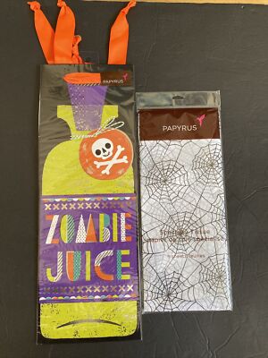 papyrus halloween gift bag and tissue paper