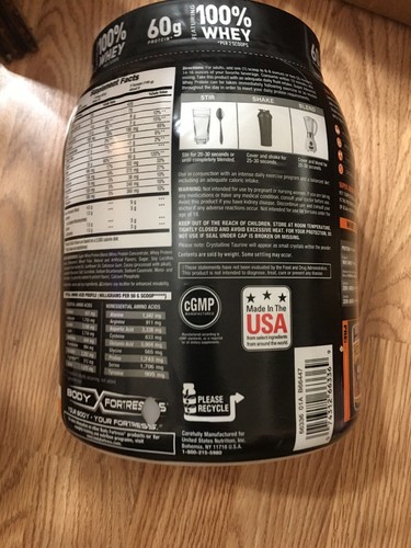 Body Fortress Cookies n Creme  Super Advanced Whey Protein Powder 01/2019