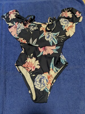 Venus Floral Swimsuit Ruffle Strapless Convertible 4