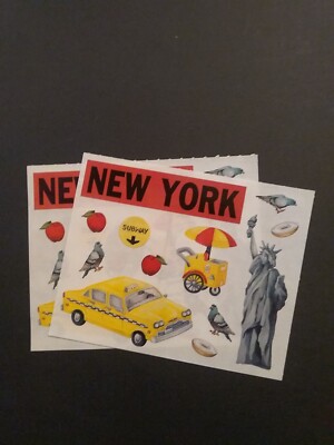 Creative Memories ~ Block Stickers ~ 4'' x 5'' ~ New York ~ Lot of Two