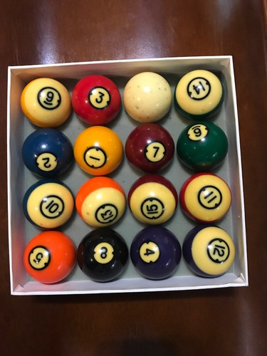 vintage Brunswick Gold Crown Pool Balls