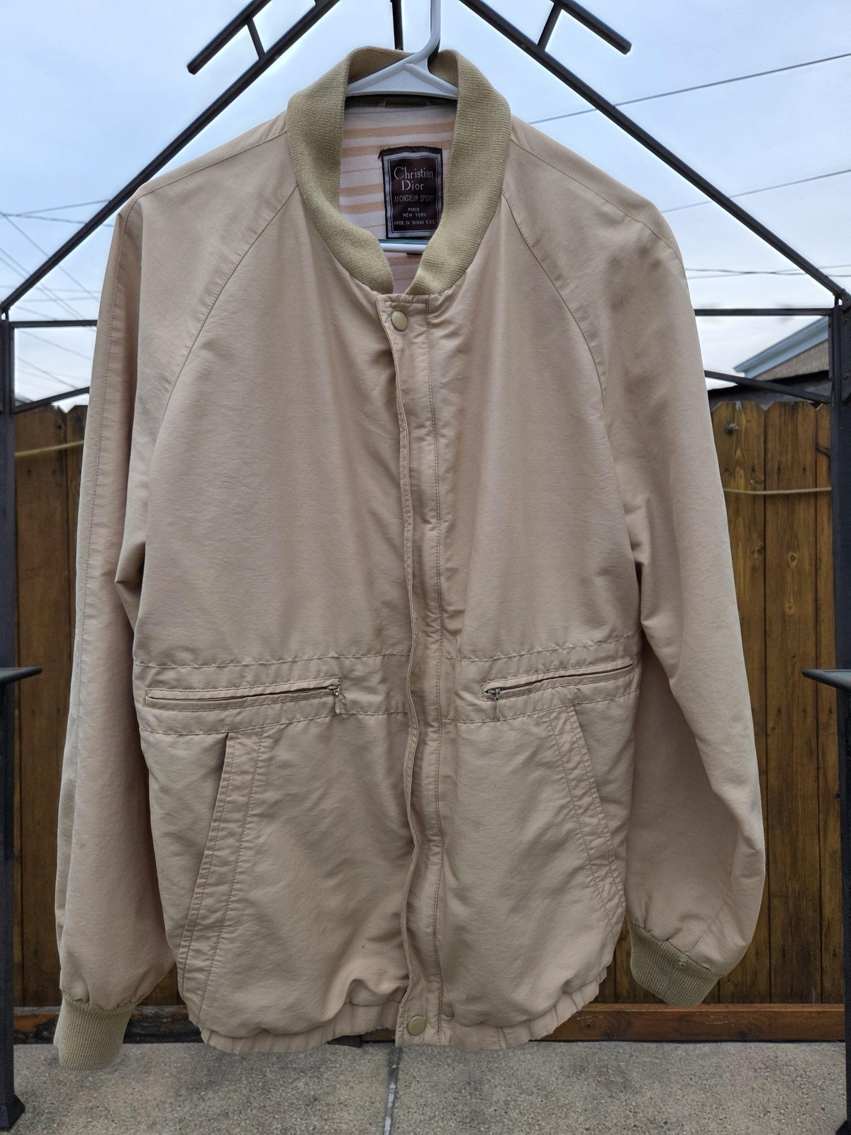 Vintage Christian Dior Monsieur Jacket Mens 40L Beige Harrington