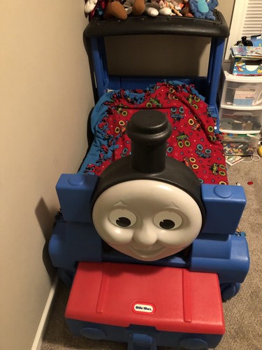 Thomas The Train Tank Engine Little Tikes Bed Frame Boys Toddler with Storage