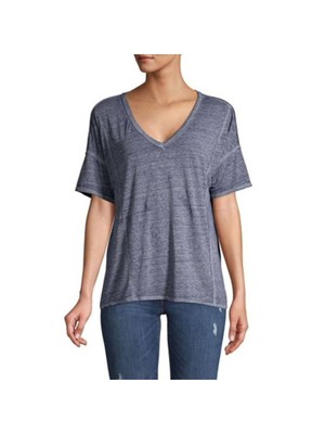 

Женская темно-синяя футболка LUCKY BRAND с коротким рукавом и v-образным вырезом Размер, Navy