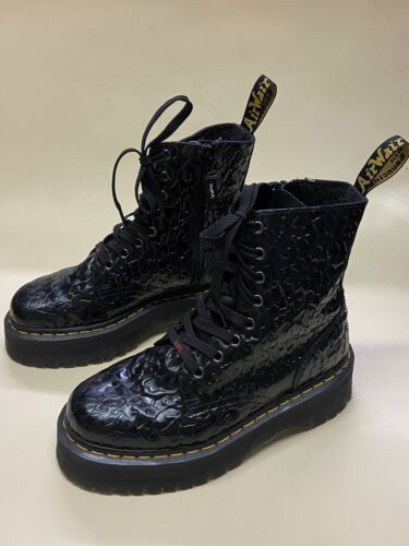 NWOB Dr.Martens X-Girl Edition Leopard Jadon BLK LEATHER NWOB Dr.Martens X-Girl Edition Leopard Jadon BLK LEATHER