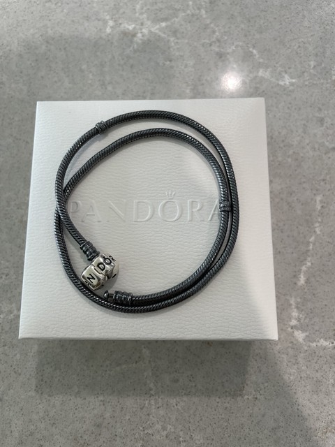 Classic Pandora 40cm Oxidised Necklace 