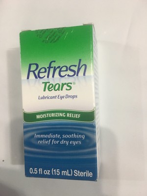 Refresh Tears Lubricant Eye Drops Moisturizing Relief 0.5oz Exp. 01/2026