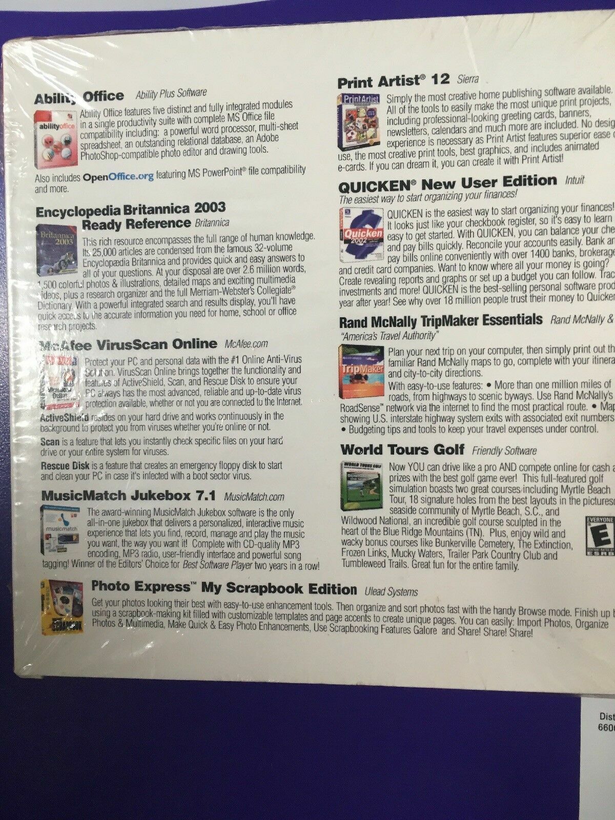 PC Treasures PC Works Suite 2002 (14 Great Programs) New-Factory Sealed