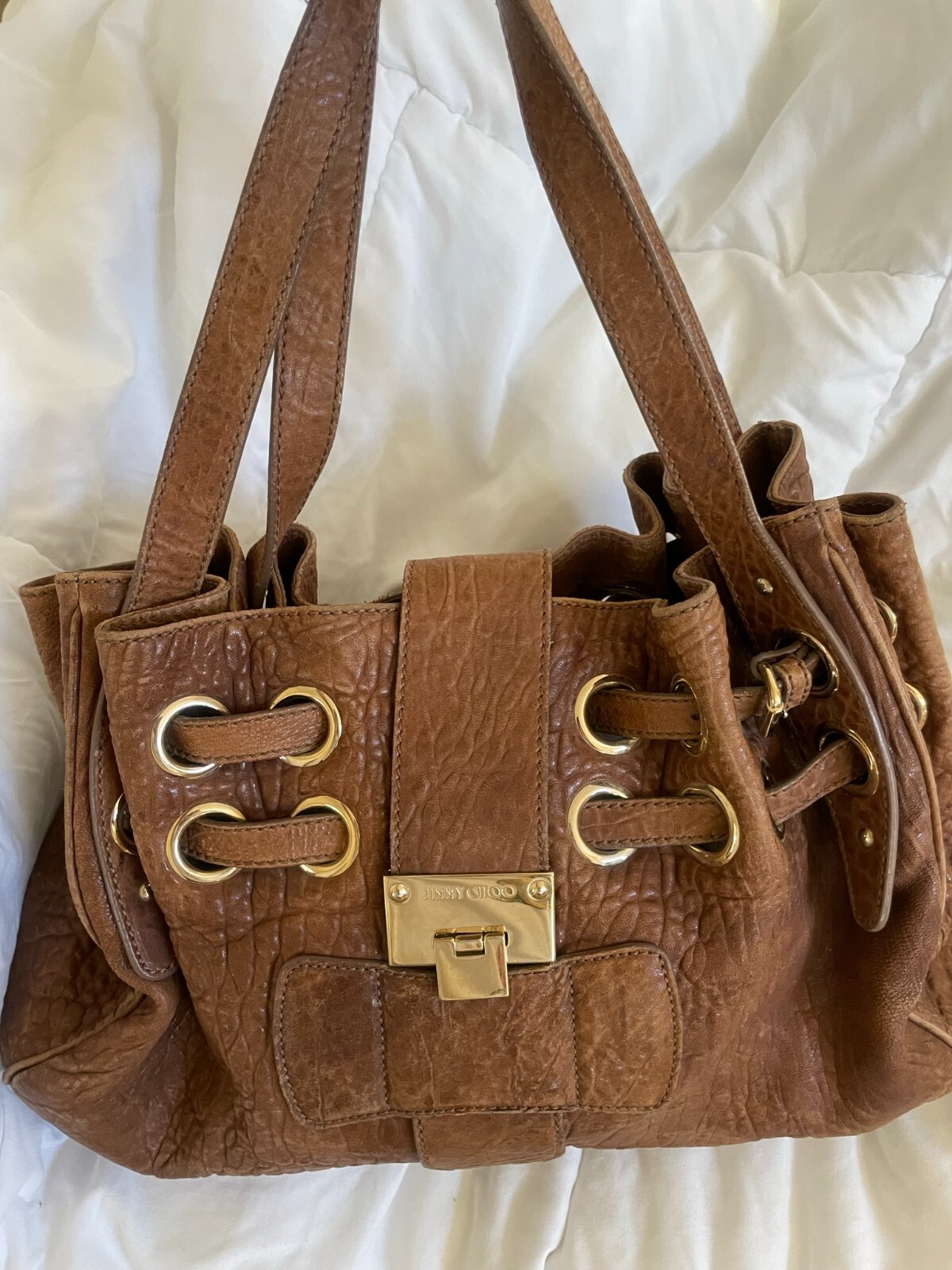 Brown Jimmy Choo Leather Shoulder Bag | eBay Brown Jimmy Choo Leather Shoulder Bag | eBay