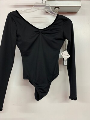 Bloch Black Long Sleeve Leotards with velvet trim - Lot of 40