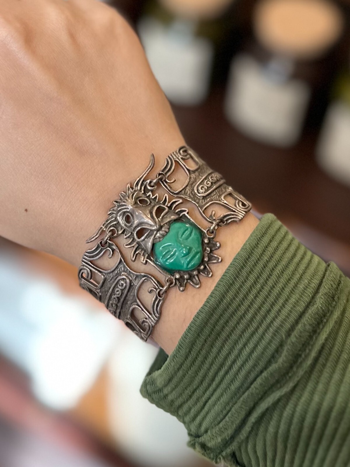 Vintage Mexican Bracelet レアデザイン ゴールデンサイズ Vintage Mexican Bracelet レアデザイン ゴールデンサイズ