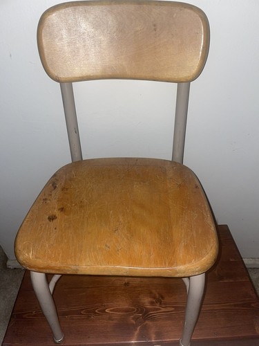 ヴィンテージ　スクールチェア 2色セット　Heywood Wakefield Rare Heywood Wakefield Tone-Ite School Chair MCM Design