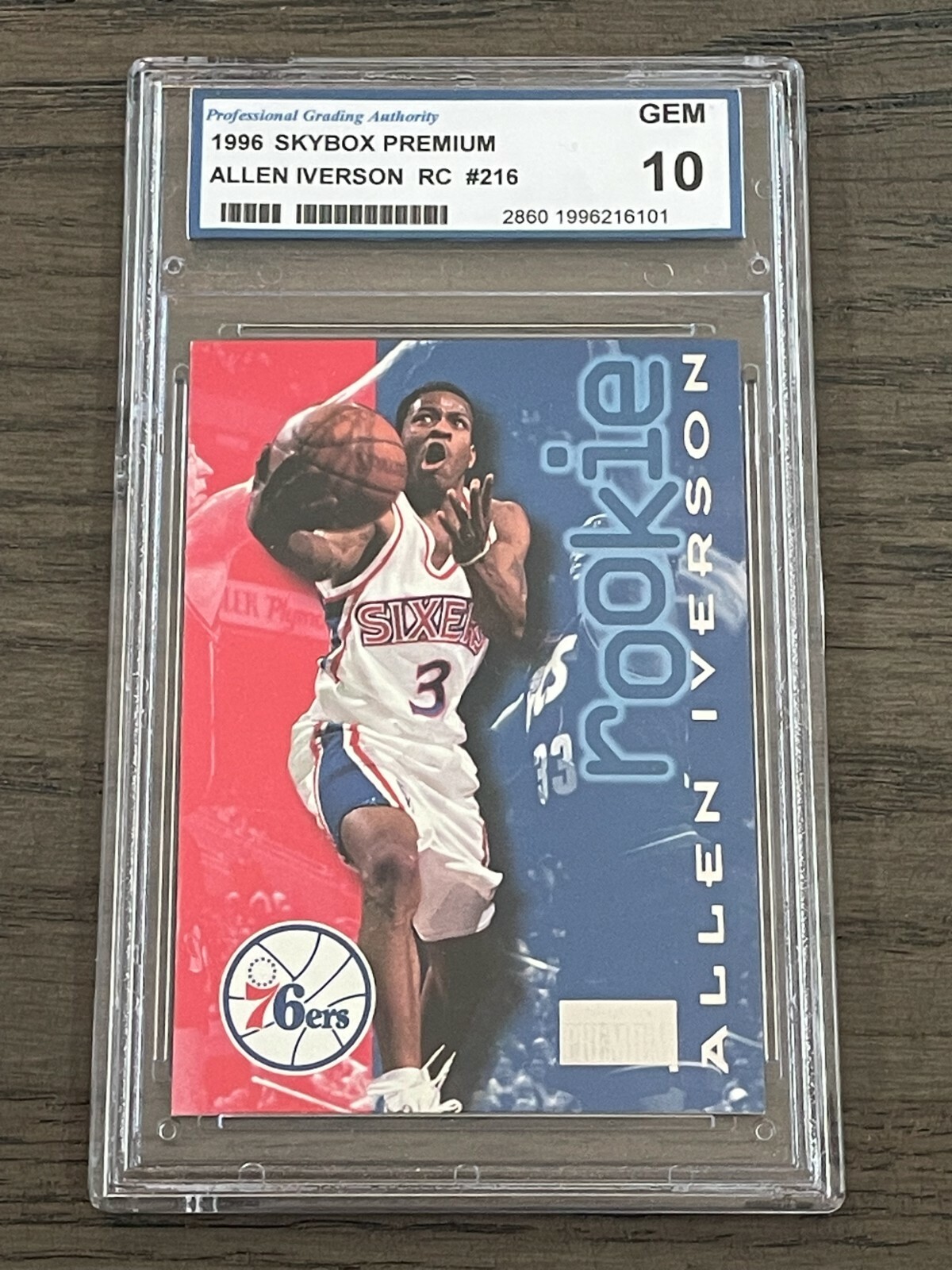 1996-97 SkyBox Allen Iverson Rookie #216 PGA 10 Gem Mint
