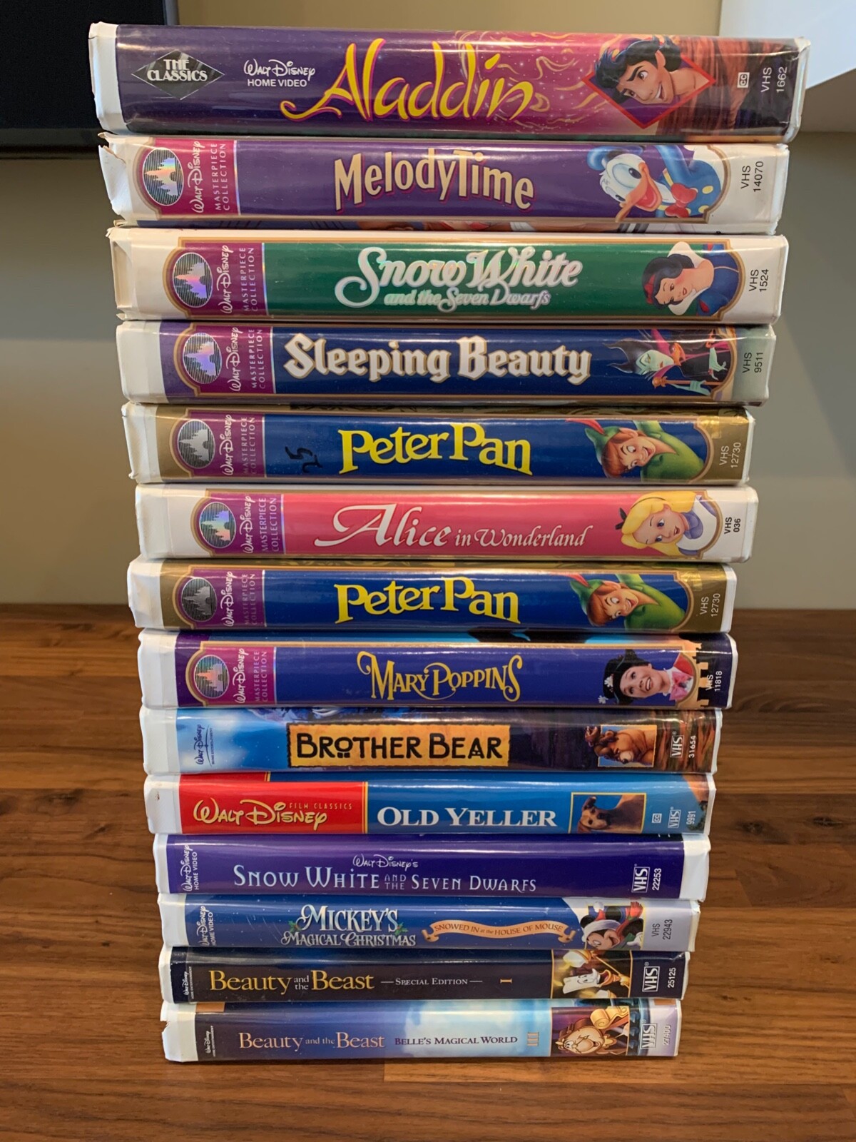 Vintage Walt Disney Classic Masterpiece Collection VHS Tapes