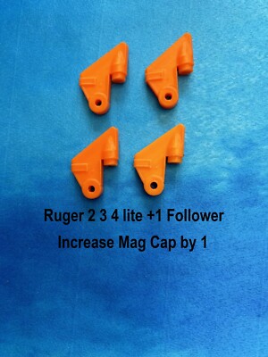 (4) RUGER Magazine +1 Follower High Visibility Mark MK II III IV 22/45 Improved