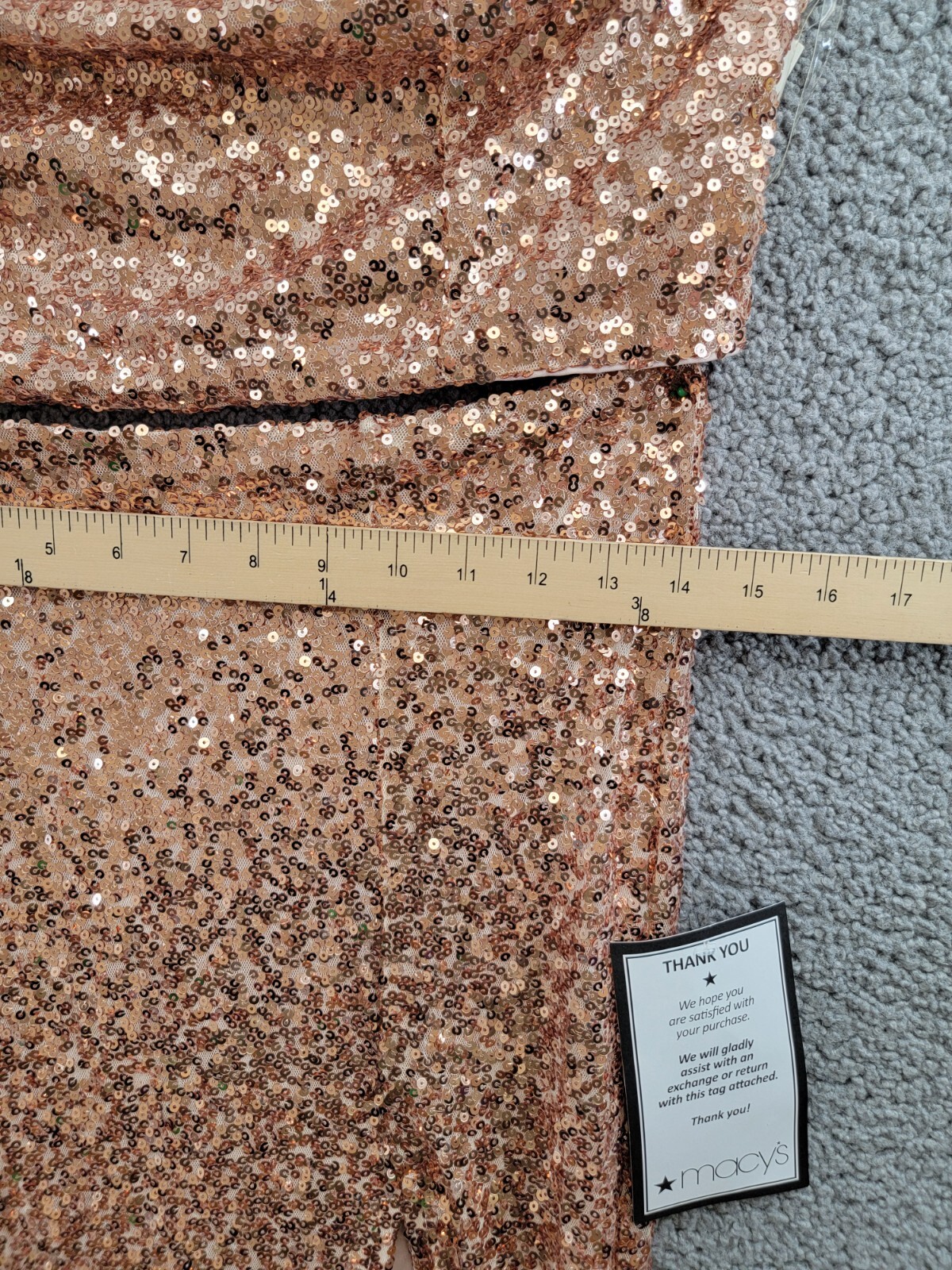 Emerald Sundae 2-Pc. Sequined Halter Dress Juniors L Rose Gold Back Zip Closure - Picture 7 of 18