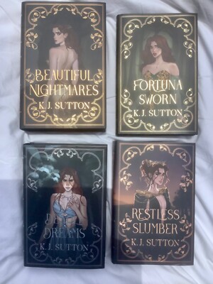 Fortuna Sworn Hand SIGNED 4 Book Set FAIRYLOOT K.J. Sutton Stenciled NEW UK HBs