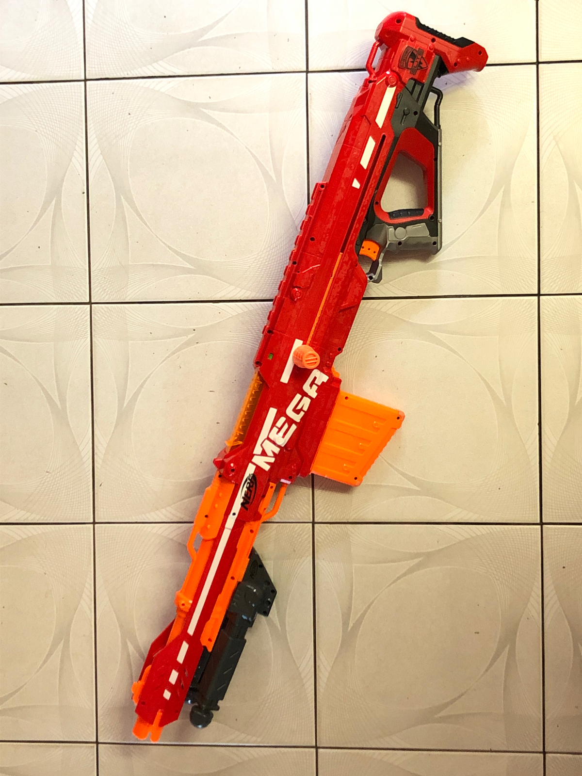 NERF MEGA CENTURION w/Bi-Pod & 6 Capacity Clip *Sniper Style Foam Dart  Blaster*