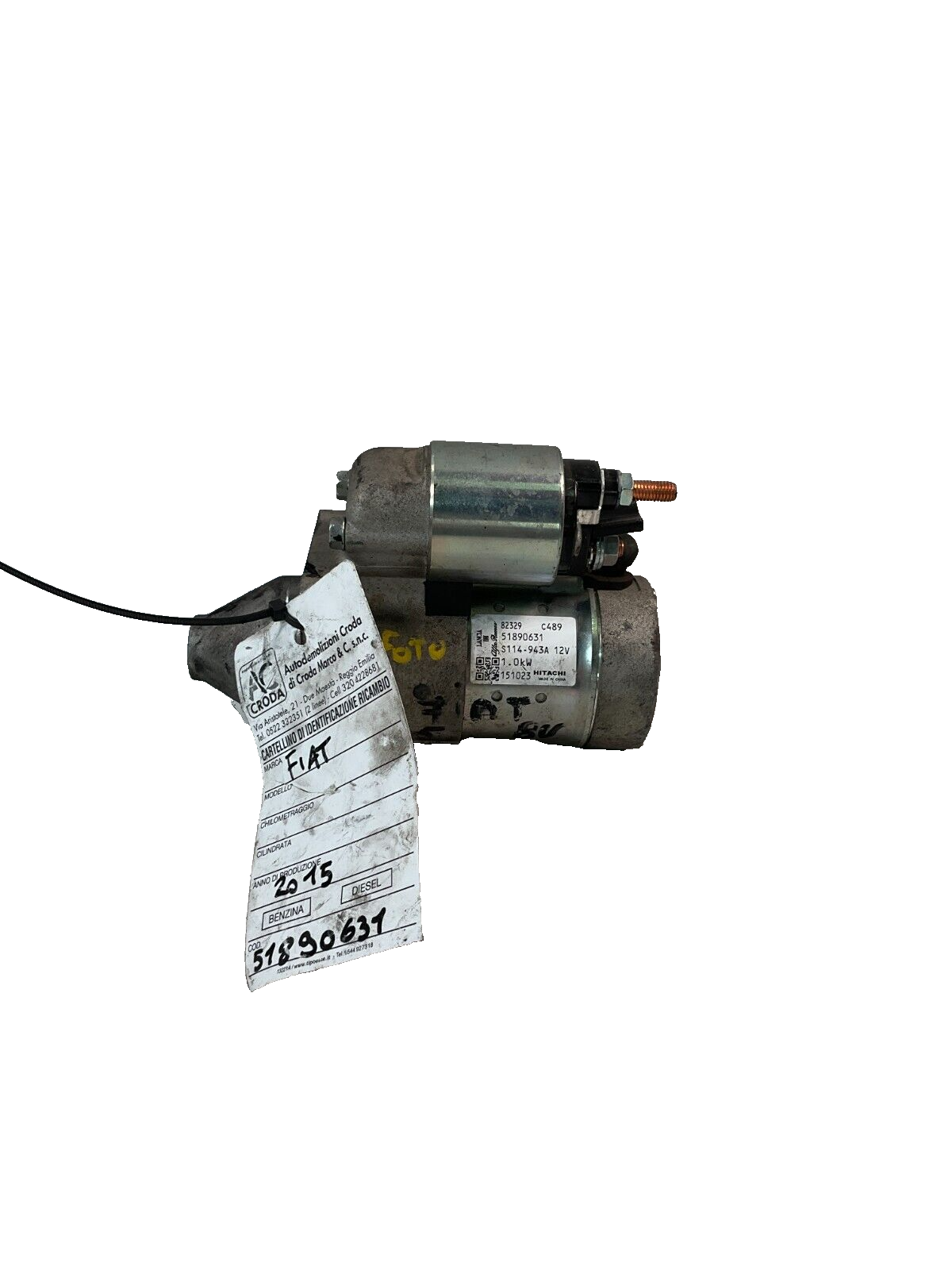 Motorino avviamento FIAT 500 2015 51890631