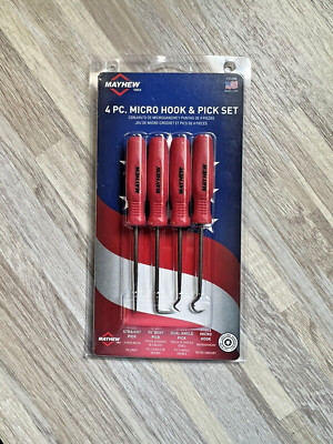 NEW Mayhew 4pc Micro Hook and Pick Set, made in the USA #31098