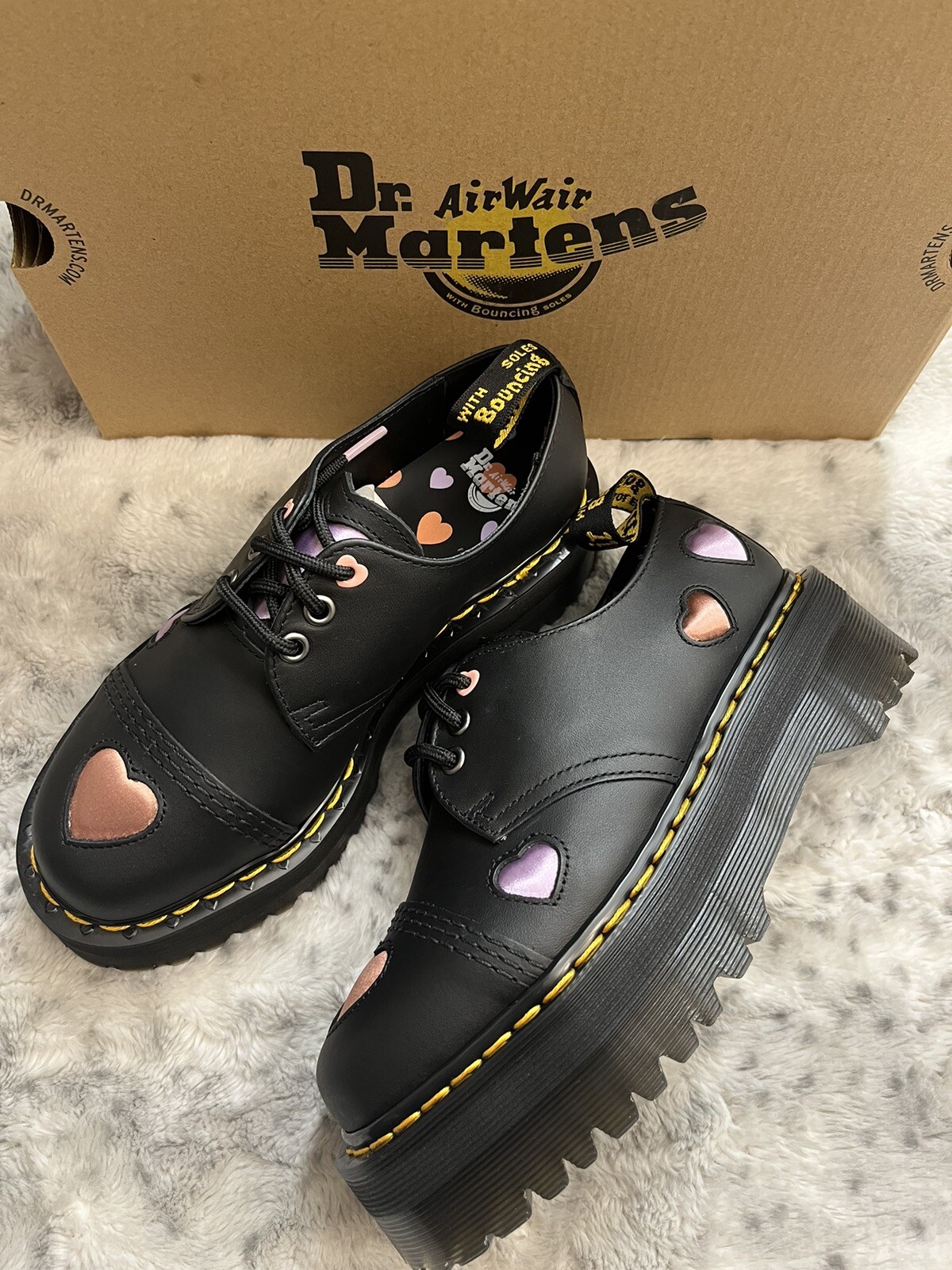 Dr. Martens 1461 Quad Heart ❤️ Platform Derby/ Oxford MSRP Dr. Martens 1461 Quad Heart ❤️ Platform Derby/ Oxford MSRP