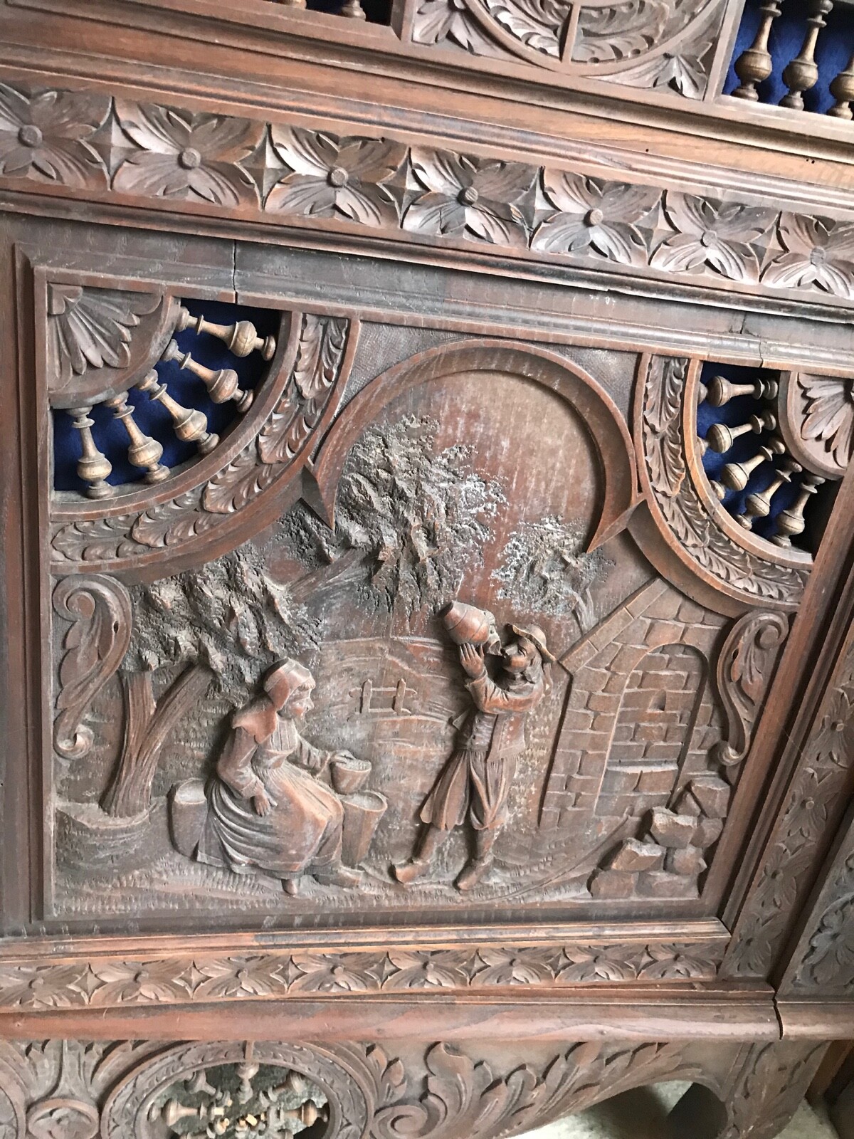 Antique Brittany, France 19th Century Armoire, Bed and Two Nightstands