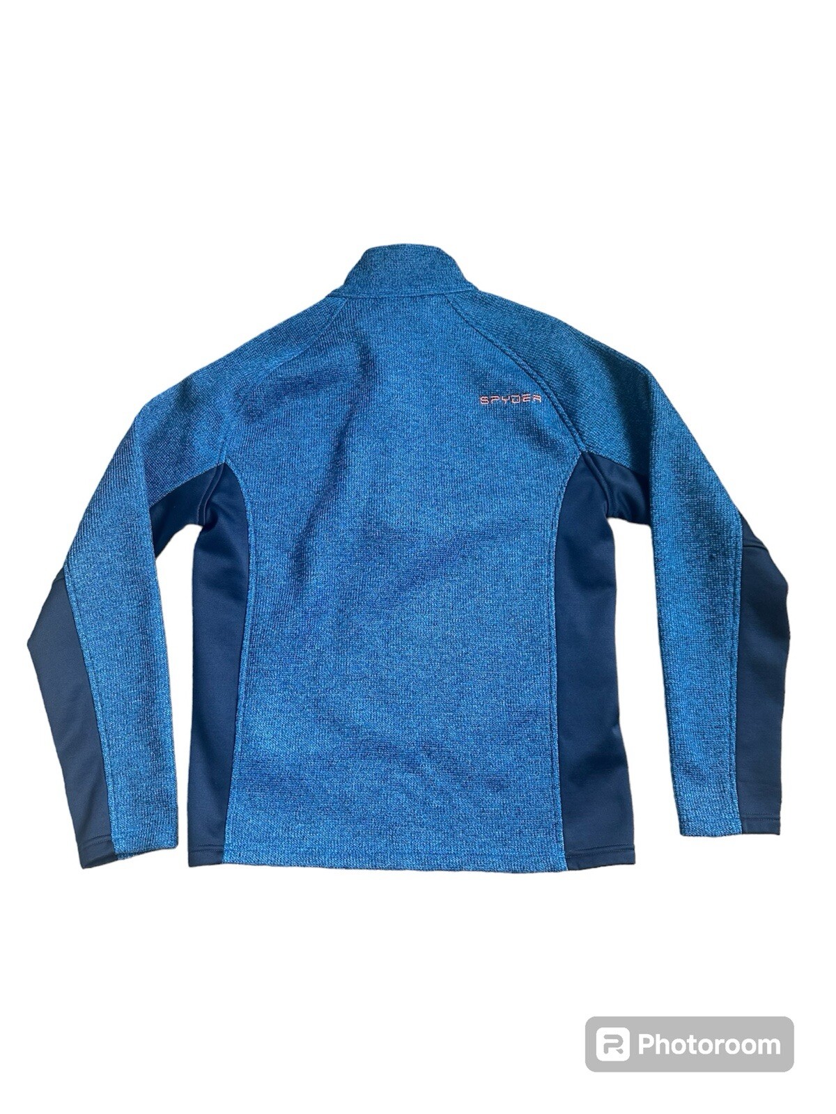 Spyder Mens Jacket SZ M Blue 1/4 Zip Fleece Lined Mock Neck Pullover
