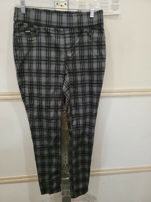 NINE WEST Heidi Pull-On Skinny Stretch Pant Glasgow Plaid 