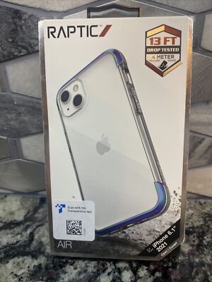 Raptic Air iPhone 13 Iridescent Clear Case 13ft drop tested NEW
