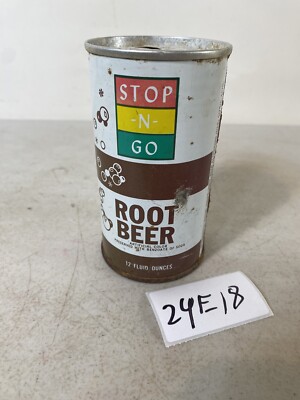 Stop -N- Go Root Beer Vintage Soda Can 24E18