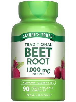 Beet Root Capsules | 1000mg | 90 Count | Non-GMO | by Nature's Truth