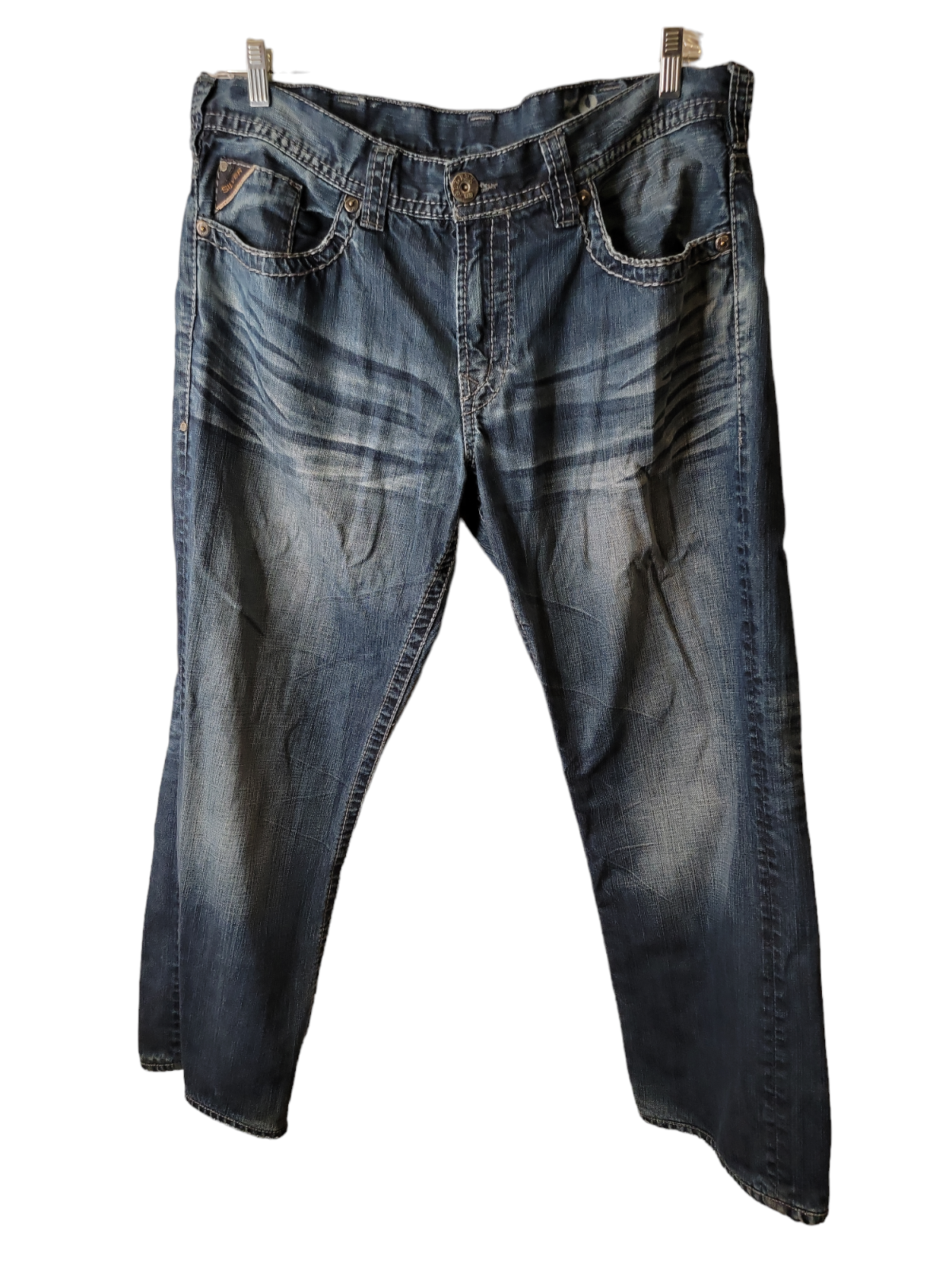 【COLOR iN ID】Grunge ST Denim Pants Silver Gordie Jeans Mens 38x34 Straight Wash Grunge Denim | eBay
