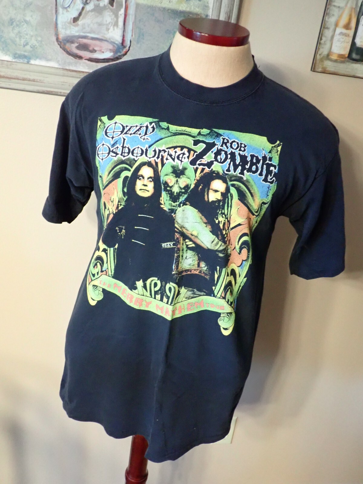 OZZY OSBORNE ROB ZOMBIE バンド Tシャツ Ozzy Osbourne Rob Zombie Merry Mayhem 2001 Tour Mudvayne