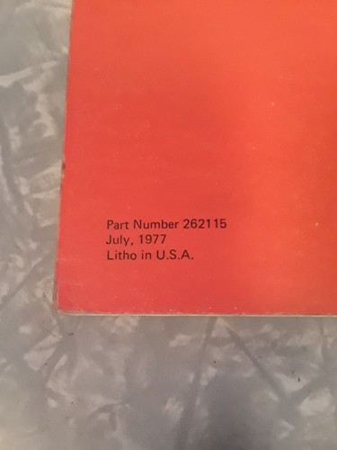 Allis Chalmers 7020 diesel tractor Operator Manual 1977