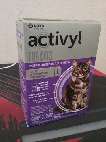 NEW Activyl Flea Treatment for Cats Over 9 lbs - 6 Month Supply L LOOK!