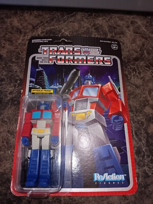 Transformers ReAction Optimus Prime 3.75'' Action Figure 2019 Super 7 New Sealed