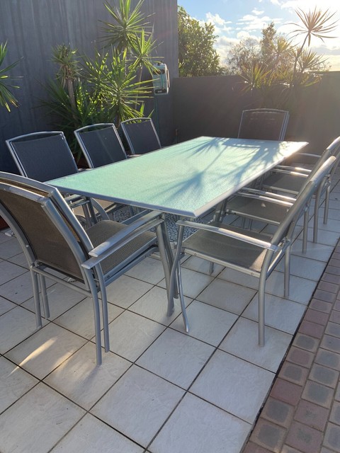 Outdoor table with 10 chairs | Outdoor Dining Furniture | Gumtree