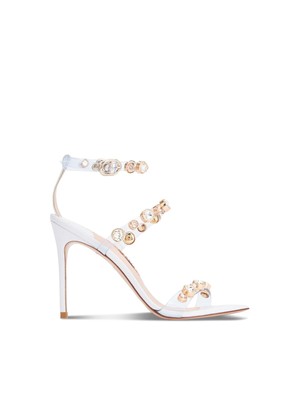 Pre-owned Sophia Webster Womens White Rosalind Square Toe Stiletto Heels Shoes 36